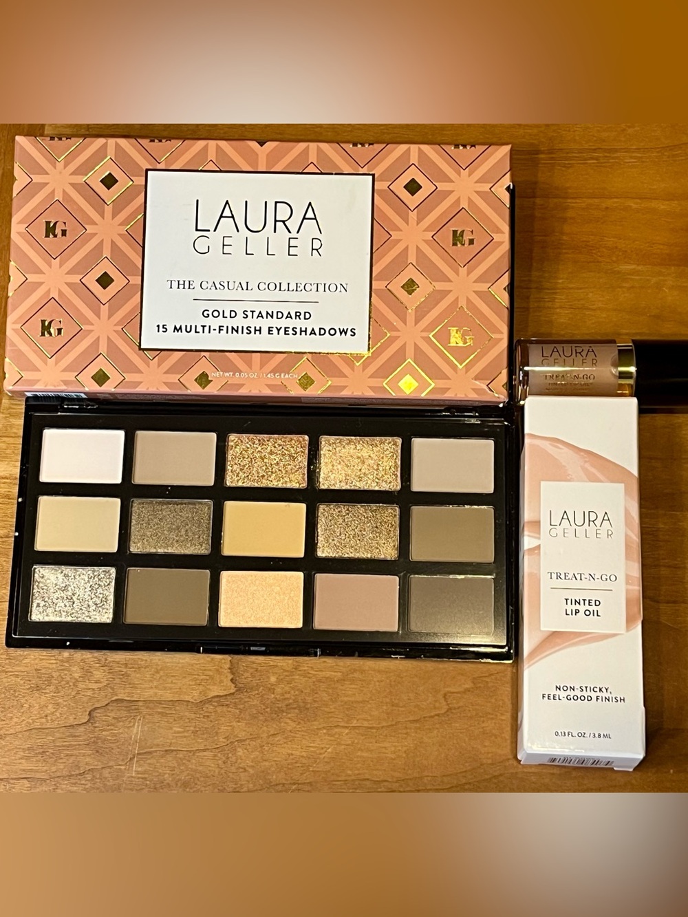 NEW Laura Geller Bundle: Gold Standard Eyeshadow Palette & Tinted Lip Oil